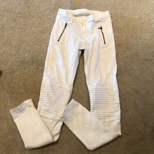 Hudson white skinny jeans